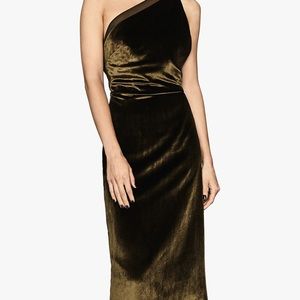 BNWT Reiss Aden Velvet One Shoulder Dress